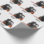 Gabelstapler-Cartoon Geschenkpapier (Ecke)