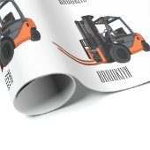 Gabelstapler-Cartoon Geschenkpapier (Rolleneckpunkt)