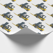 Gabelstapler-Cartoon Geschenkpapier (Ecke)