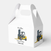 Gabelstapler-Cartoon Geschenkschachtel (Rückseite)