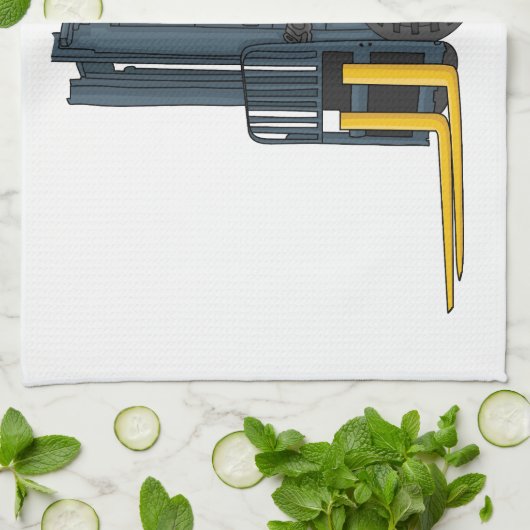 Gabelstapler-Cartoon Geschirrtuch (Gefaltet)