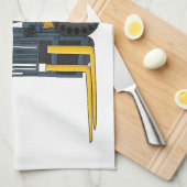 Gabelstapler-Cartoon Geschirrtuch (Viertel Falte)