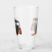 Gabelstapler-Cartoon Glas (Links)