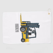 Gabelstapler-Cartoon Golfhandtuch (Horizontal)