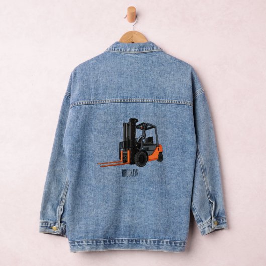 Gabelstapler-Cartoon Jeansjacke (Hangar)