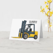 Gabelstapler-Cartoon Karte (Gelbe Blume)