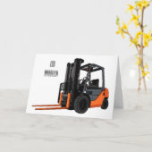 Gabelstapler-Cartoon Karte (Gelbe Blume)