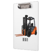 Gabelstapler-Cartoon Klemmbrett (Links)