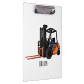 Gabelstapler-Cartoon Klemmbrett (Rechts)