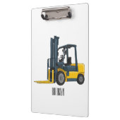 Gabelstapler-Cartoon Klemmbrett (Links)