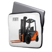 Gabelstapler-Cartoon Laptopschutzhülle (Vorderseite Links)