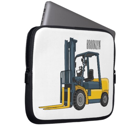 Gabelstapler-Cartoon Laptopschutzhülle (Vorne Rechts)