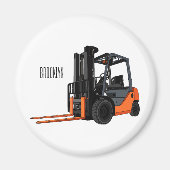Gabelstapler-Cartoon Magnet (Vorne)