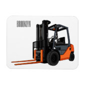 Gabelstapler-Cartoon Magnet (Horizontal)