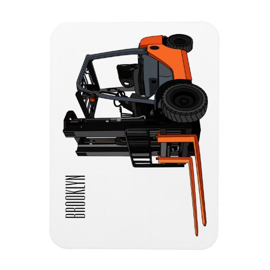 Gabelstapler-Cartoon Magnet (Vertikal)