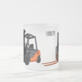 Gabelstapler-Cartoon Mattglastasse (Mittel)