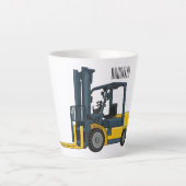 Gabelstapler-Cartoon Milchtasse (Vorderseite)