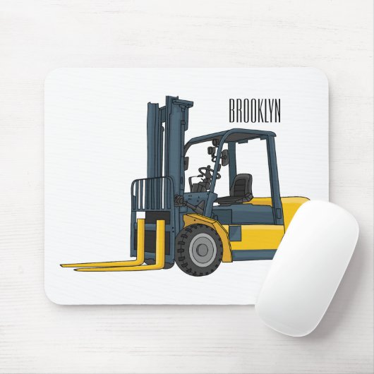 Gabelstapler-Cartoon Mousepad (Mit Mouse)