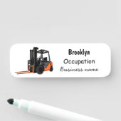 Gabelstapler-Cartoon Namensschild (Beispiel)