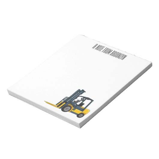 Gabelstapler-Cartoon Notizblock (Rotiert)