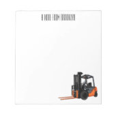 Gabelstapler-Cartoon Notizblock (Vorderseite)