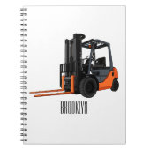 Gabelstapler-Cartoon Notizblock (Vorderseite)