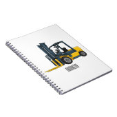 Gabelstapler-Cartoon Notizblock (Rechte Seite)