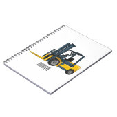 Gabelstapler-Cartoon Notizblock (Linke Seite)