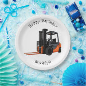 Gabelstapler-Cartoon Pappteller (Party)