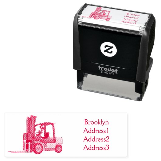 Gabelstapler-Cartoon Permastempel (Beispiel)