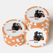 Gabelstapler-Cartoon Pokerchips (Stapel)