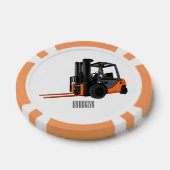 Gabelstapler-Cartoon Pokerchips (Einzeln)