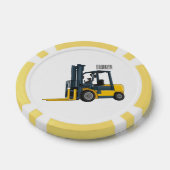 Gabelstapler-Cartoon Pokerchips (Einzeln)