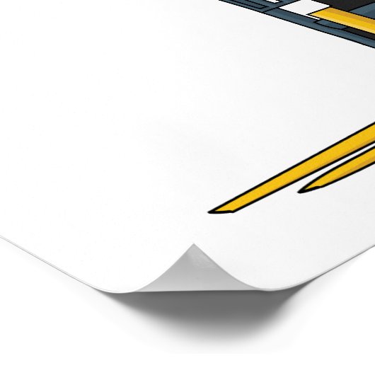 Gabelstapler-Cartoon Poster (Ecke)