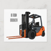 Gabelstapler-Cartoon Postkarte (Vorderseite)
