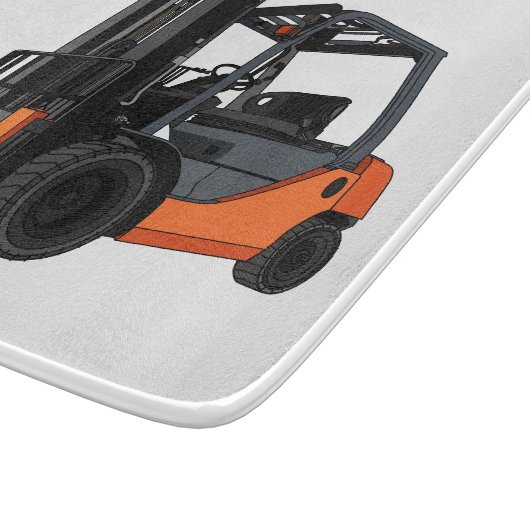 Gabelstapler-Cartoon Schneidebrett (Ecke)