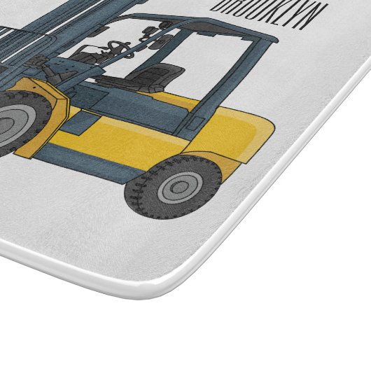 Gabelstapler-Cartoon Schneidebrett (Ecke)