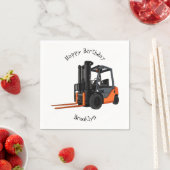 Gabelstapler-Cartoon Serviette (Beispiel)