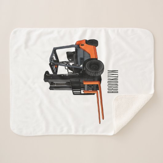 Gabelstapler-Cartoon Sherpadecke (Vorderseite (Horizontal))