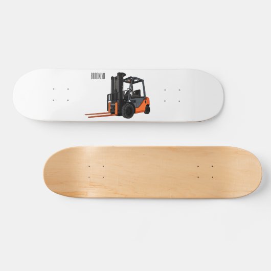 Gabelstapler-Cartoon Skateboard (Horizontal)