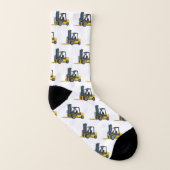 Gabelstapler-Cartoon Socken (Rechts - Außen)