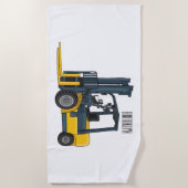 Gabelstapler-Cartoon Strandtuch (Vorderseite)