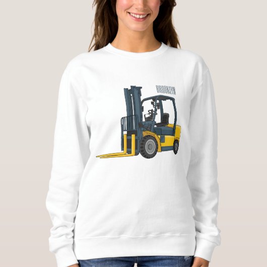 Gabelstapler-Cartoon Sweatshirt (Vorderseite)