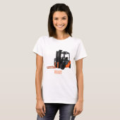 Gabelstapler-Cartoon T-Shirt (Vorne ganz)