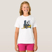 Gabelstapler-Cartoon T-Shirt (Vorne ganz)