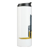 Gabelstapler-Cartoon Thermosbecher (Nach links gedreht)