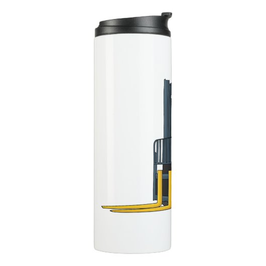 Gabelstapler-Cartoon Thermosbecher (Nach links gedreht)