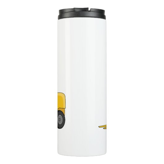 Gabelstapler-Cartoon Thermosbecher (Rückseite)