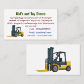 Gabelstapler-Cartoon Visitenkarte (Vorne/Hinten)