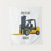 Gabelstapler-Cartoon Wandteppich (Vorderseite)